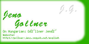 jeno gollner business card